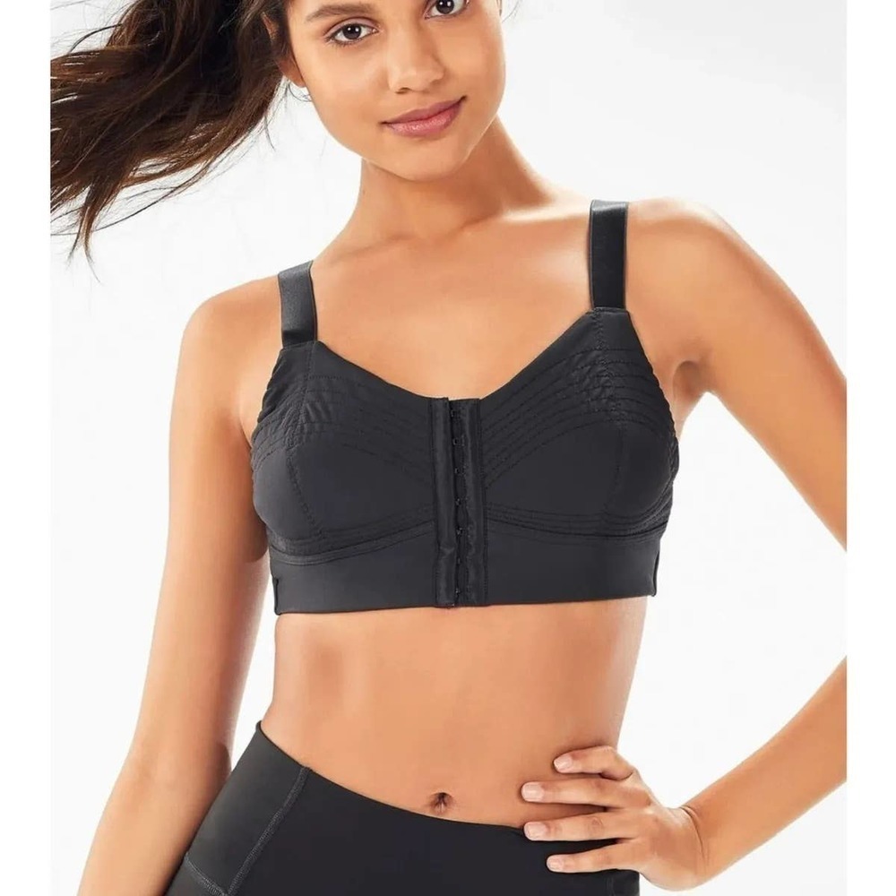 NWT Fabletics‎ Ines Low Impact Bustier Style Black Sports Bra Size XS